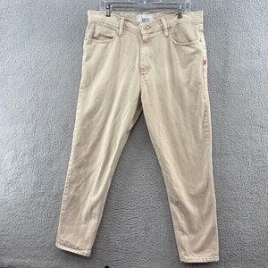 BDG Dad Slim Tapered Jeans 34x32 Beige Khaki Cotton Denim